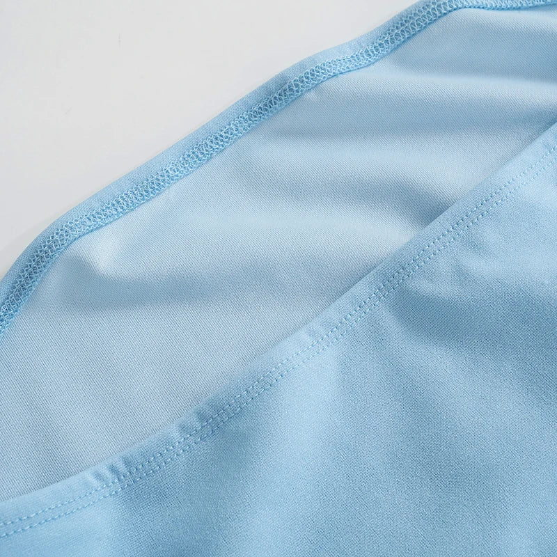 Soft  Tender Slight Blue Strapless Mini Dress