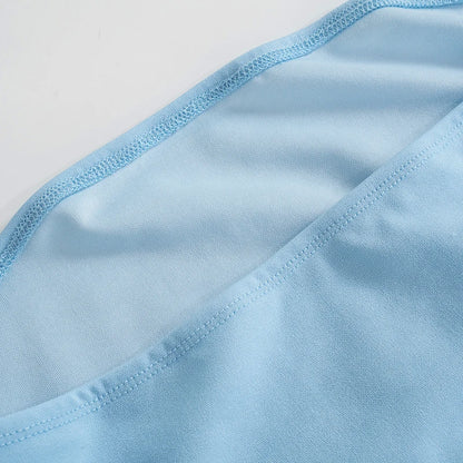 Soft  Tender Slight Blue Strapless Mini Dress