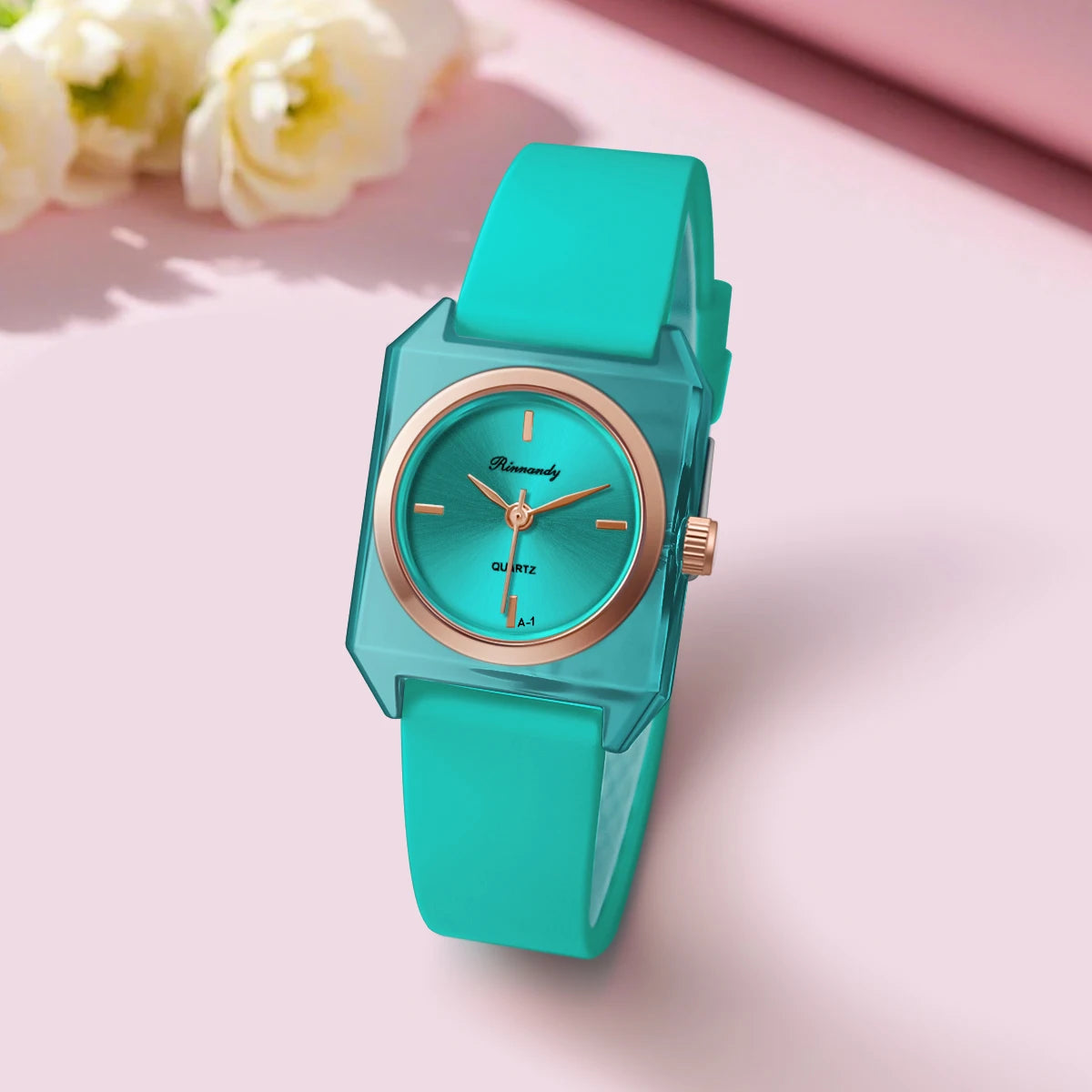Silicone Strap Quartz Clock Wristwatch