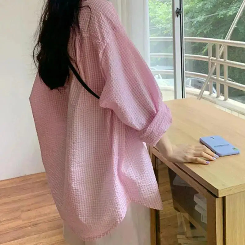 Korean Long Sleeves Loose Shirt