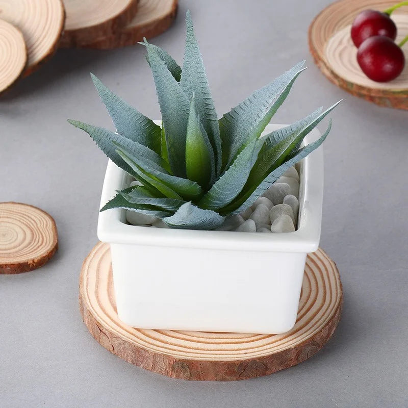 Natural Round Wood Coasters Cup Pad Mug Mat