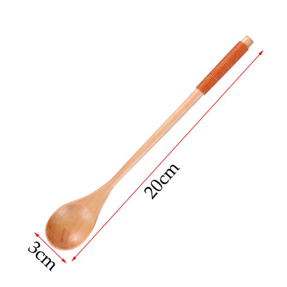 1Pc Wooden Spoon for Eating Mixing Stirring Cooking