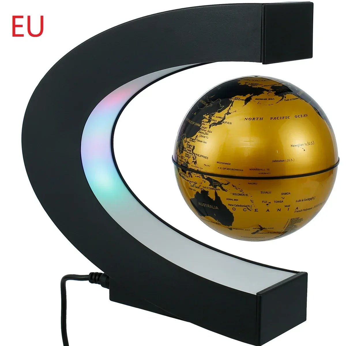 Magnetic levitation ball LED rotating earth floating light