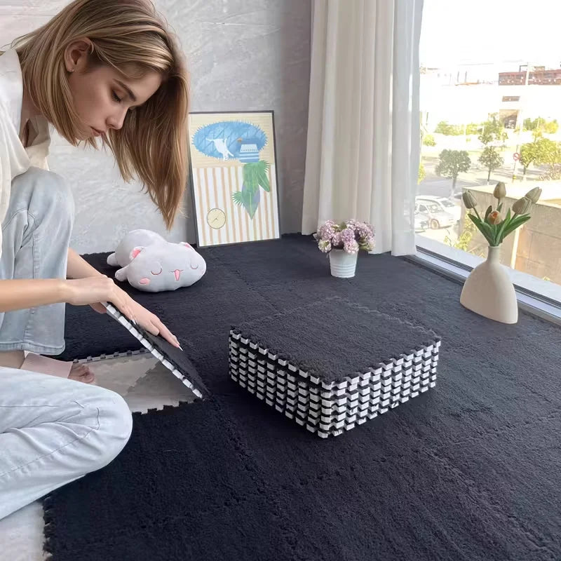 Soft Plush Foam Puzzle Mat Carpet Floor Rug Baby Play Mat