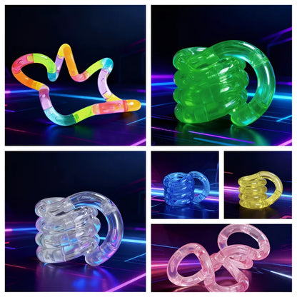 1/3/5pcs Deformable Rope Crystal Twist Rope Pressure Stress Relief Toys
