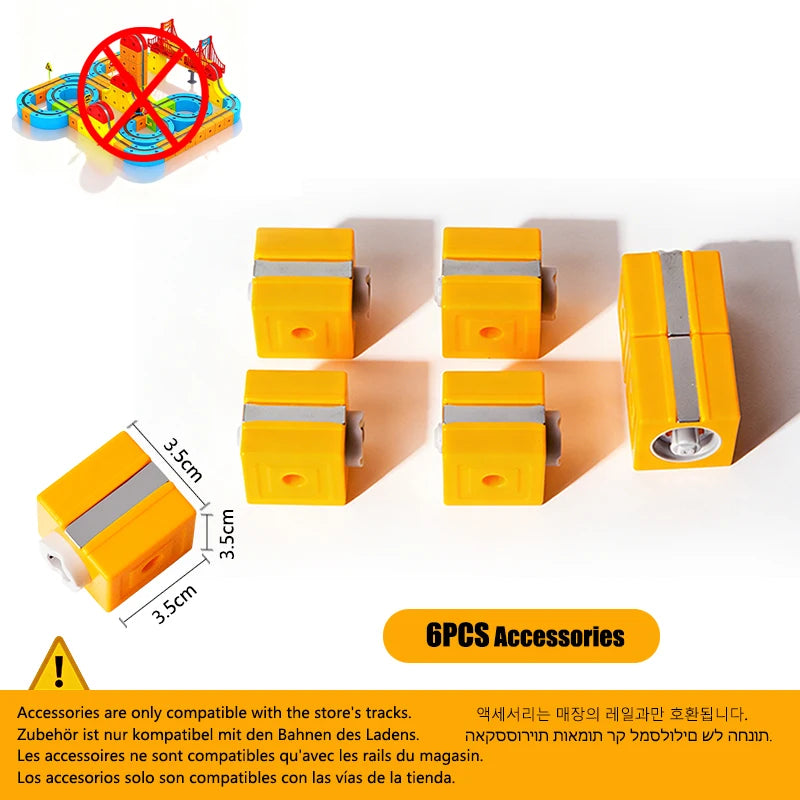 Magnetic Track Electric Train Anti-gravity Kids Magic Cube Car Railway Toy