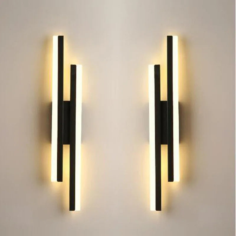 LED Bedroom Wall Lamp Wall Sconces Copper Line Pipe