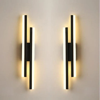 LED Bedroom Wall Lamp Wall Sconces Copper Line Pipe