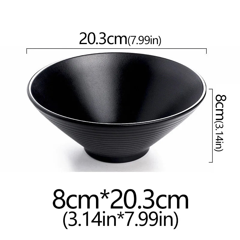 Frosted Melamine Ramen Bowl Imitation Porcelain