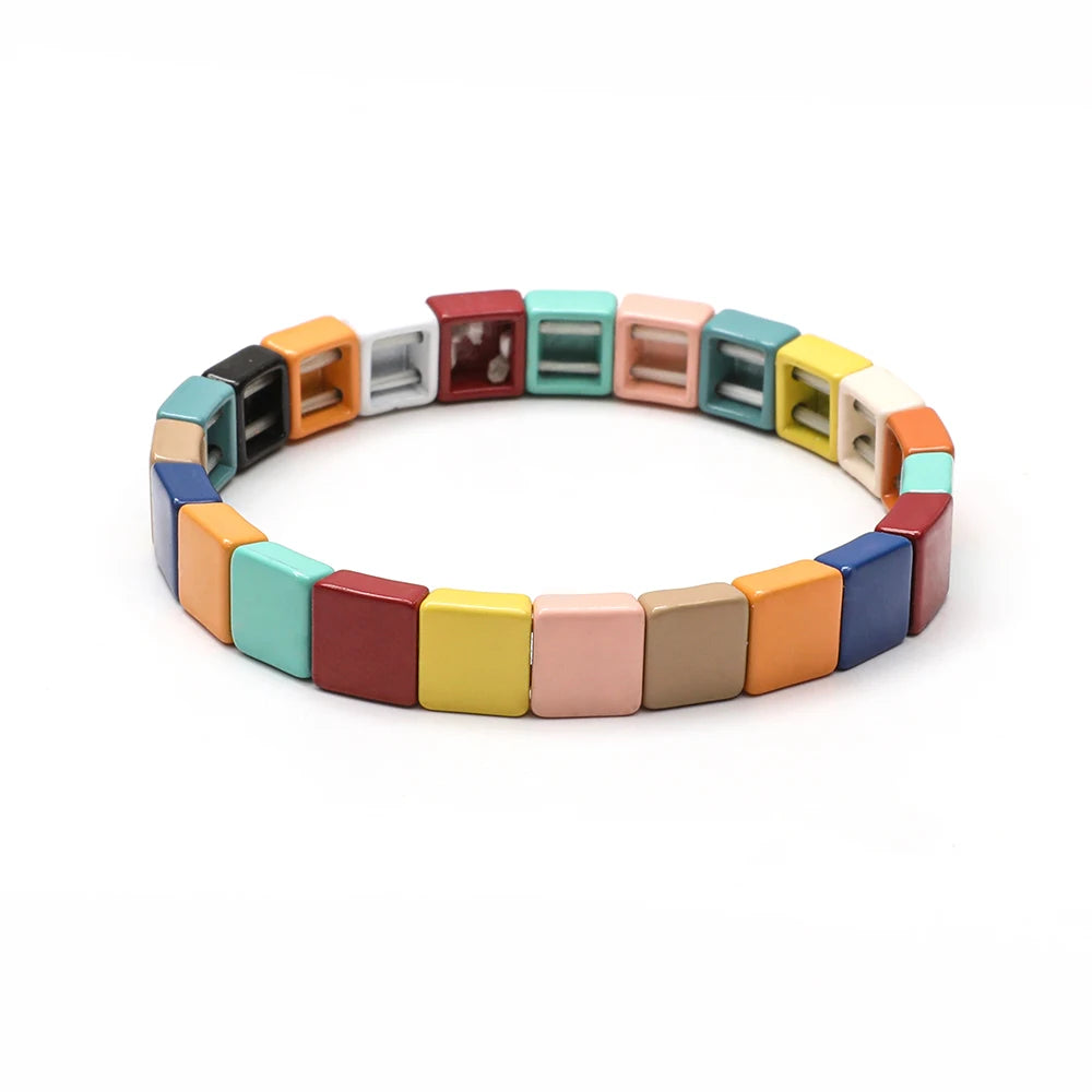 Elegant Rainbow Boho Geometric Bracelets