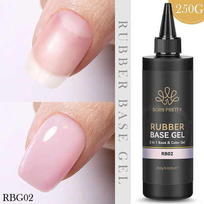 250g Pure Black White Color Gel Nail Polish Jelly Nude Gel