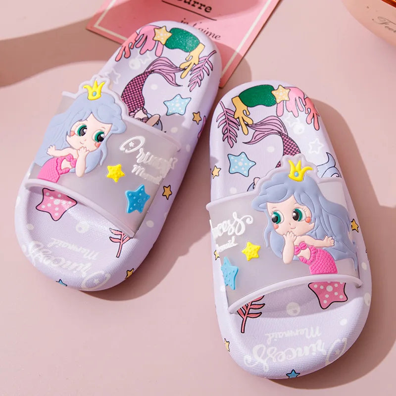 Mermaid Soft Bottom Non-slip Home Indoor Cute Princess Bathroom Slippers