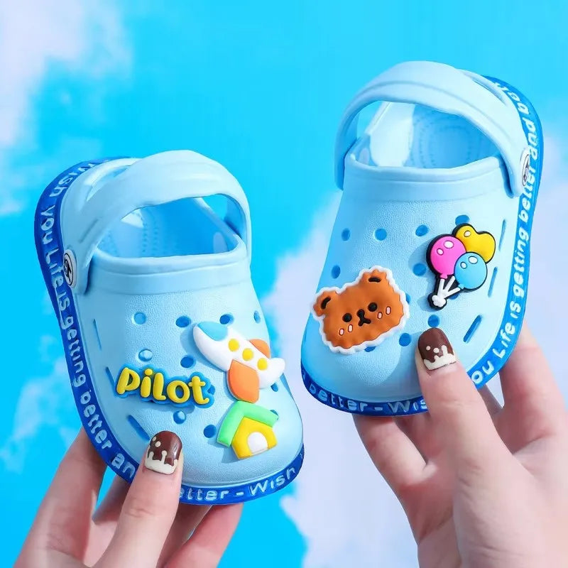Kids Cartoon Cave Hole Sandals Beach Slippers