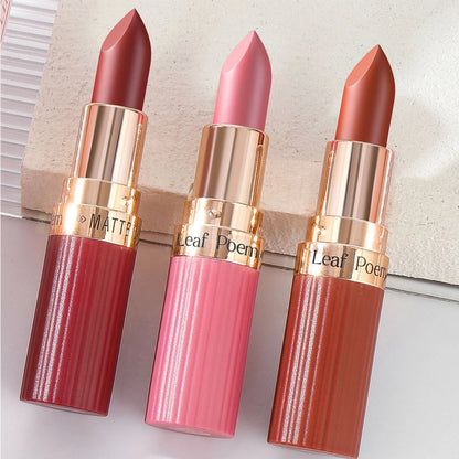 6 Color Matte Lipstick Velvet Dark Brown Lip Gloss Waterproof Lip Stick