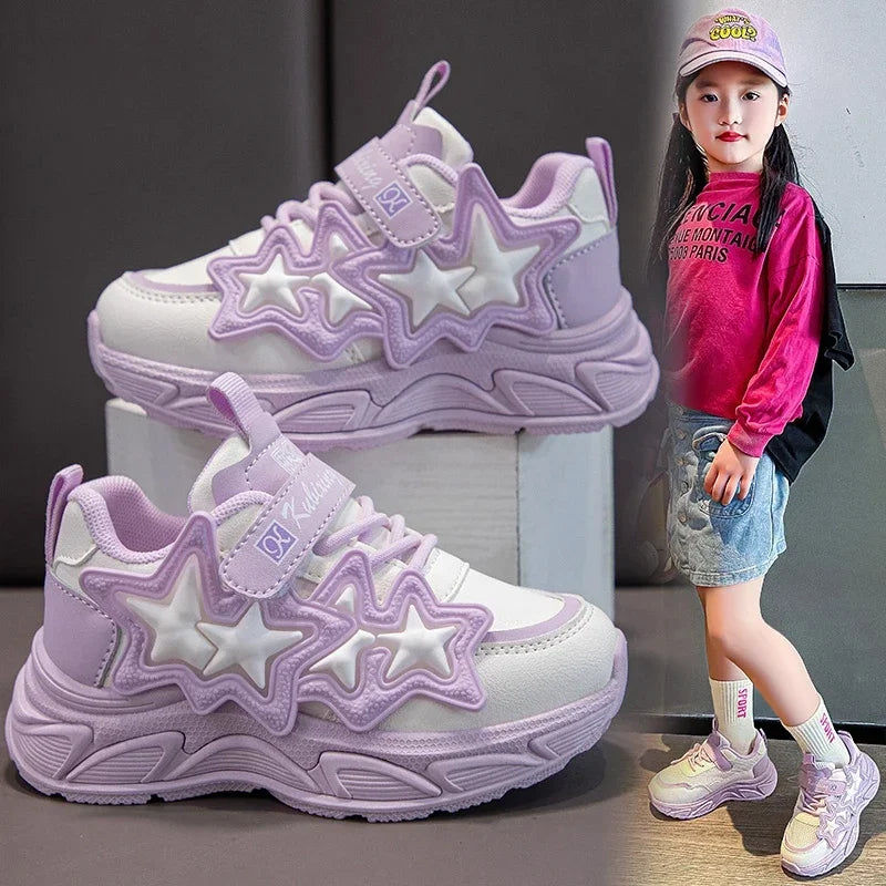 Children Casual Running PU Rubber Sneakers