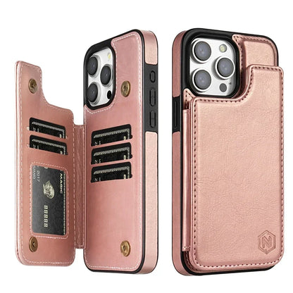 Wallet Layer Protect Magnetic Flip Leather Case Cover