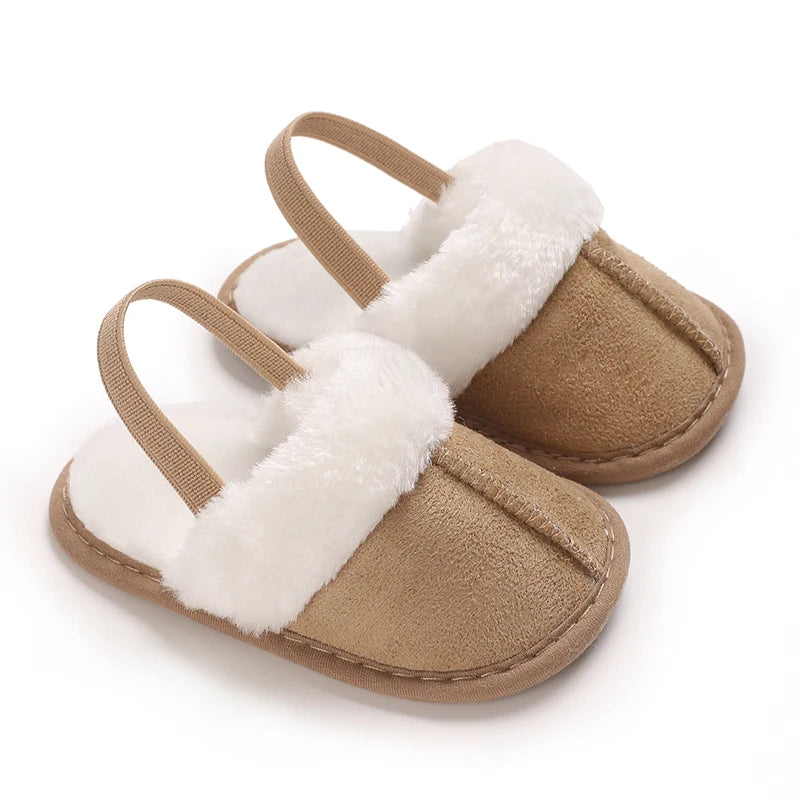 Baby Fluffy Toddler First Step Walker Slippers