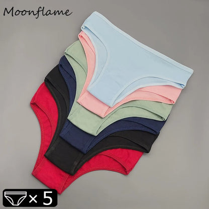 5 PCS Pantie Sexy Lace Cotton Briefs Lingerie