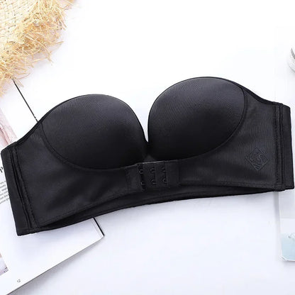 Front buckle invisible small push-up bra