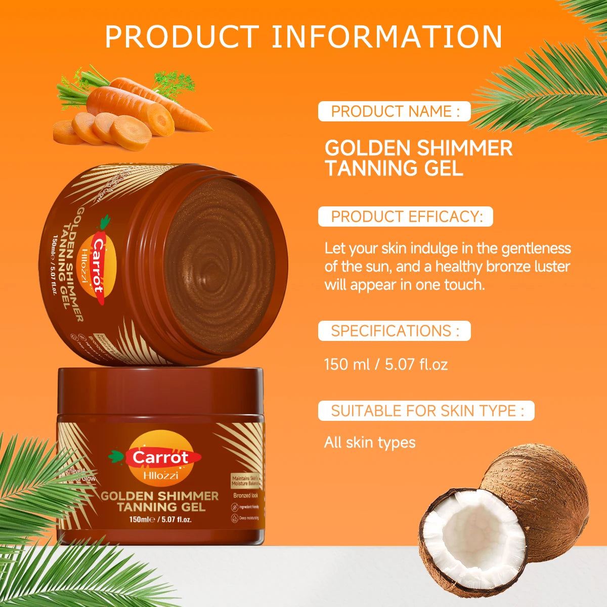 Carrot Golden Shimmer Sunless Tanning Lotion