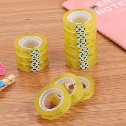 12 Rolls Of Premium Orange Stationery Tape 1.1cm Multi-Purpose Packaging Tape