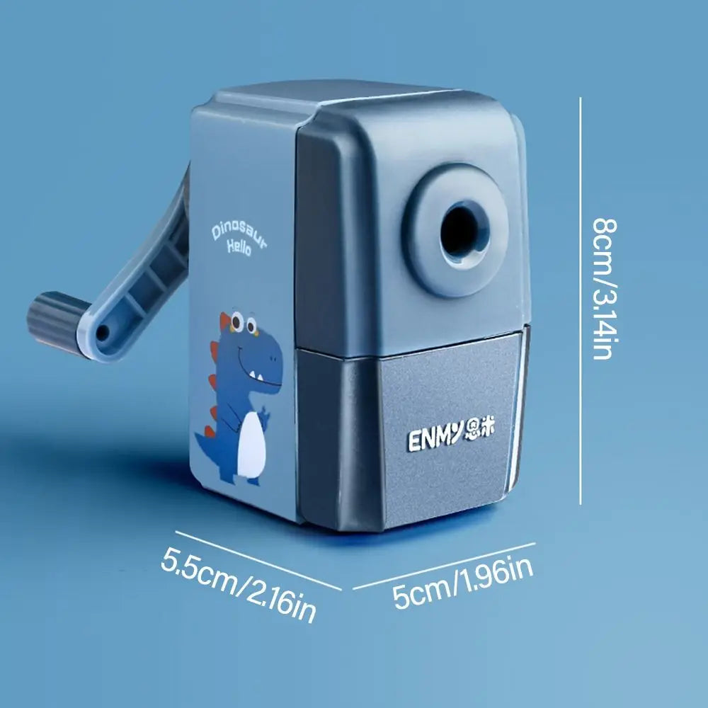 Cartoon Dinosaur Pencil Sharpener Hand-cranked Mechanical Tool