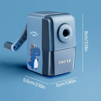 Cartoon Dinosaur Pencil Sharpener Hand-cranked Mechanical Tool