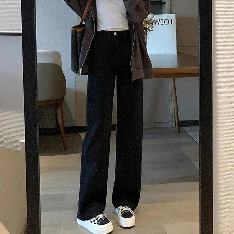 Wide Leg Jeans High Waist Pants