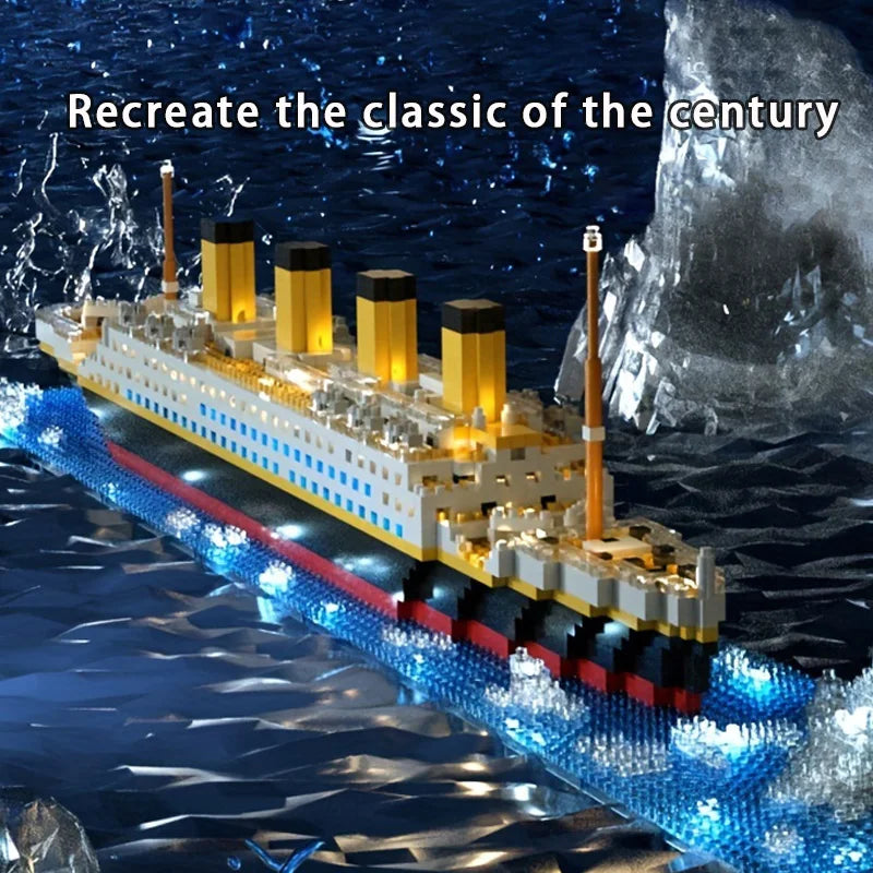 Micro particle building block assembly toy Titanic toy