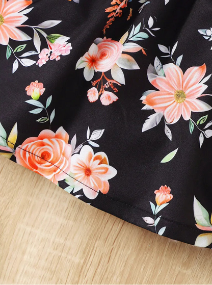Baby Girl Floral Print Sleeveless Toddler  Dress