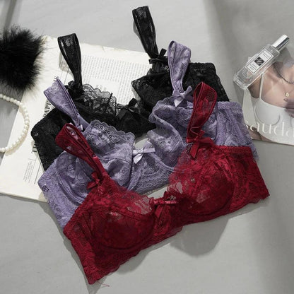 Sexy Ultra-thin Lace Push Up Transparent bra