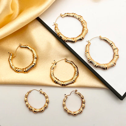 3pairs Hoop Big Geometry Round Circle Earring