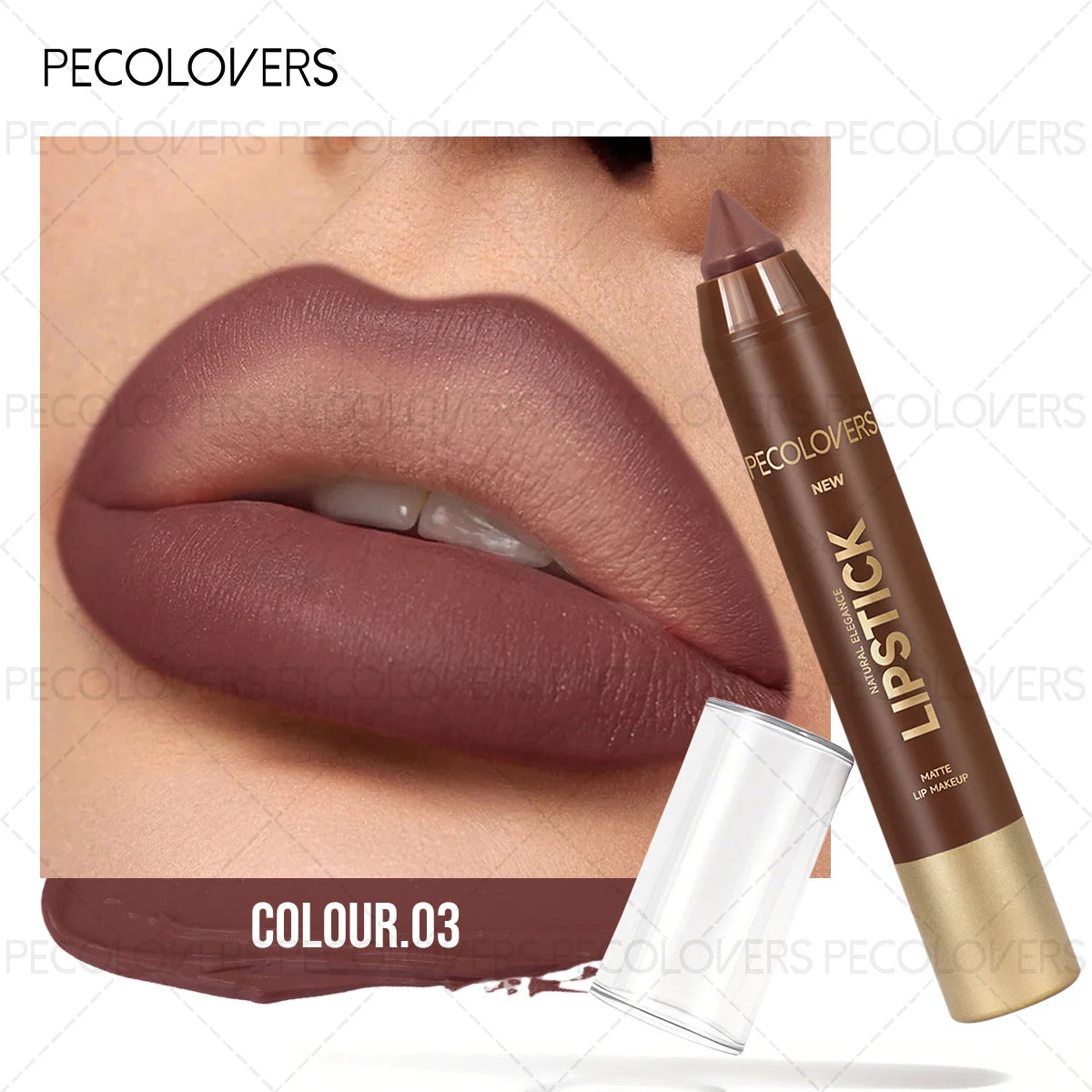Winter Reddish Brown Lip Liner Pencil Matte Velvet Long-Wearing Makeup