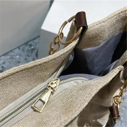 Letters Tote Canvas Campus Handbag Bolsa