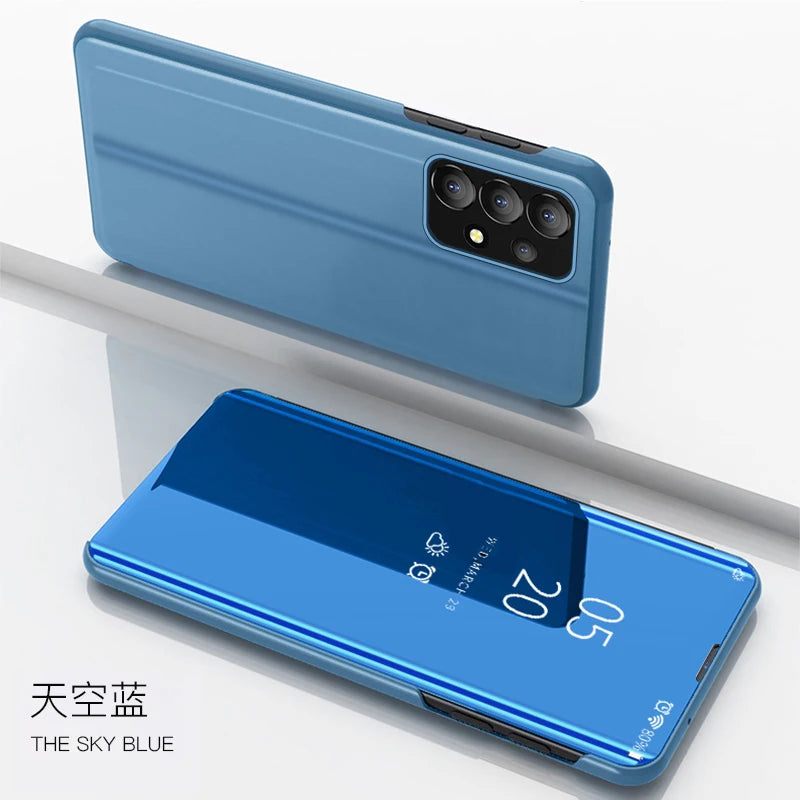 Samsung Galaxy Luxury Smart Mirror Magnetic Flip Leather Phone Cases