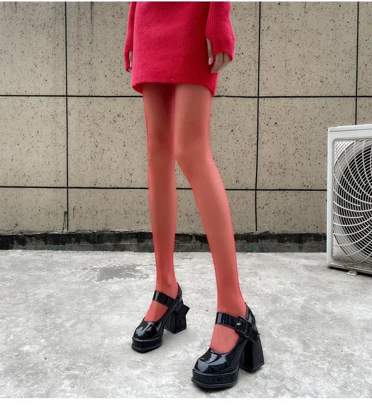 Medias finas, pantimedias súper elásticas, calcetines de talla grande