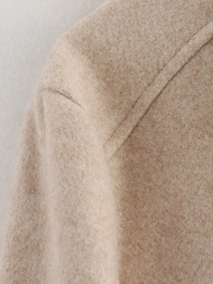 Zipper Winter Long Sleeve Pocket Outerwear Elegant Jacket Coat