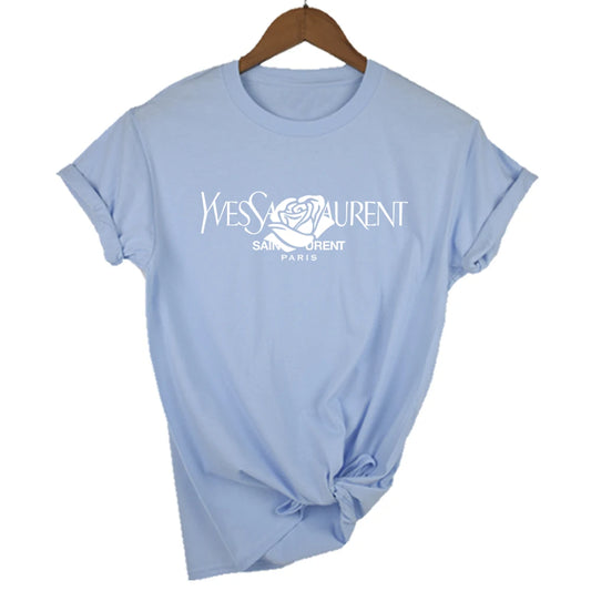 Alphabet Printed Short Sleeve T-Shirt