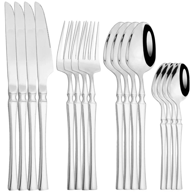 16pcs Dinnerware Stainless Steel Tableware Set