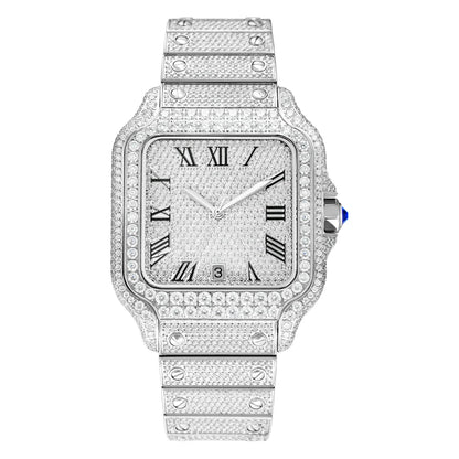 Luxury Gold Hip Hop Iced Out Automatic Diamond Watch