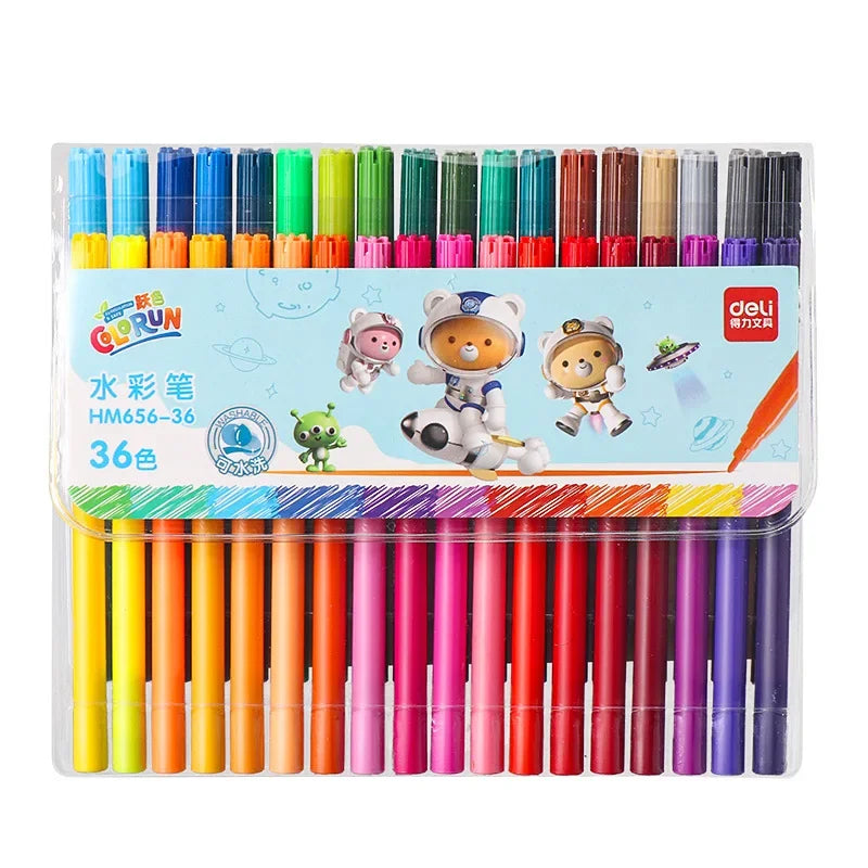 Washable Markers Set for Kids 12/24/36/48 Art Colors Drawing Pen