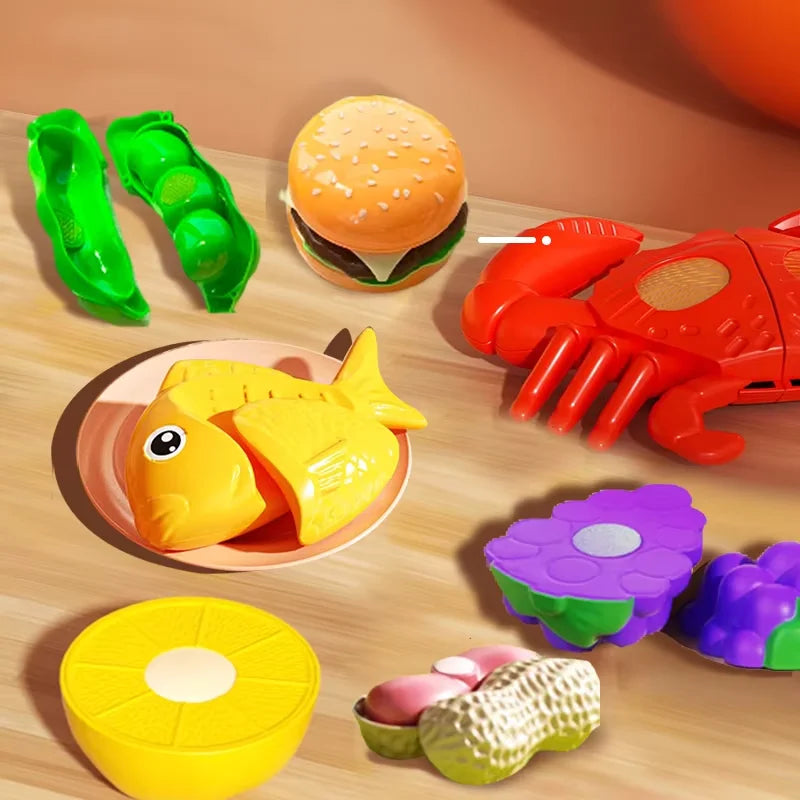 Simulated Kitchen Cutting Cookware Simulated Fruits Cutting Toys Set