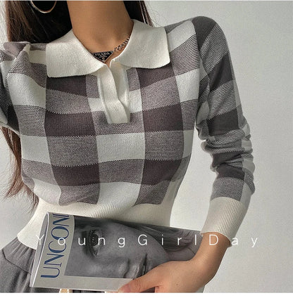 Autumn Vintage Knitting Long Sleeve Pullover Sweaters