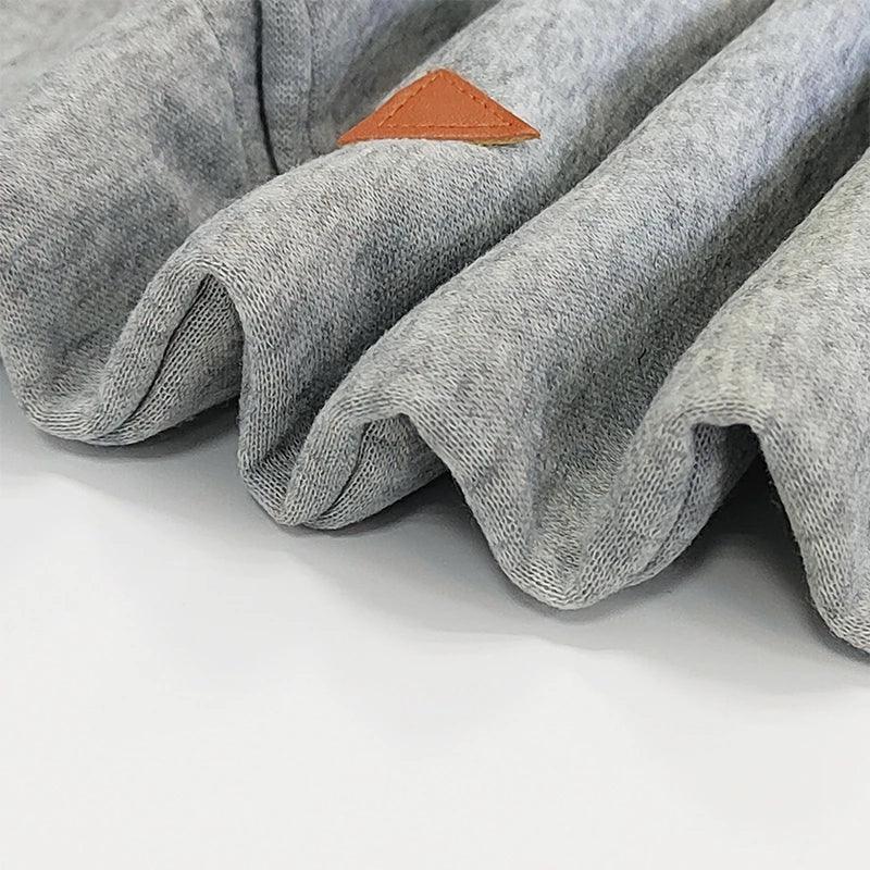 Knee-Length Pockets Warm Sweat Shirt Long Sleeve Dress