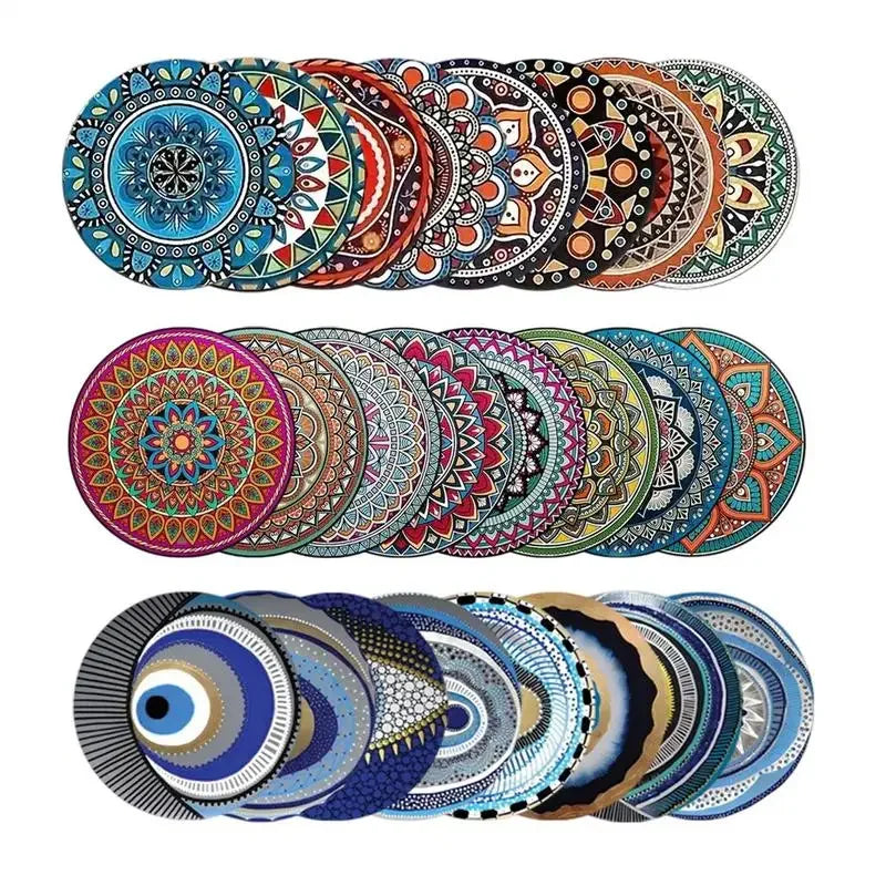 8PCS 10cm Wooden Coaster Teapot Mat