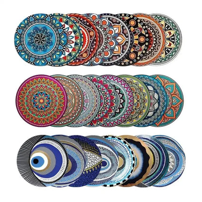 8PCS 10cm Wooden Coaster Teapot Mat