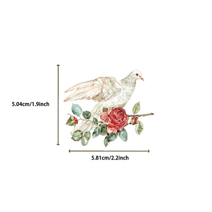 50pcs Floral Stickers Flower Natural Decorative Decals