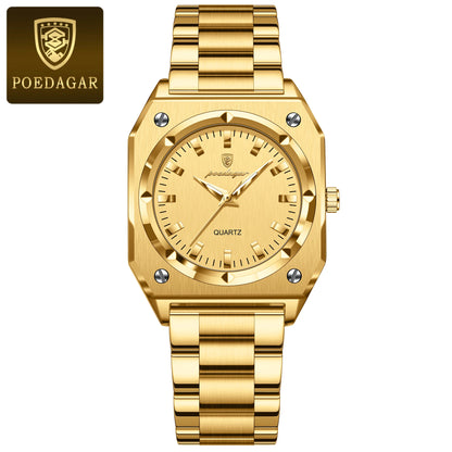 Elegant  Waterproof Stainless Steel Luminous Quartz Watches