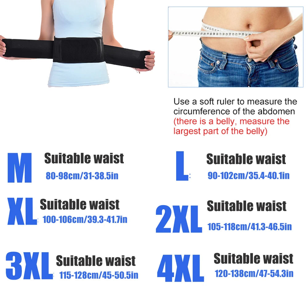 1PCS Adjustable Heating Lower Back Brace Support Belt