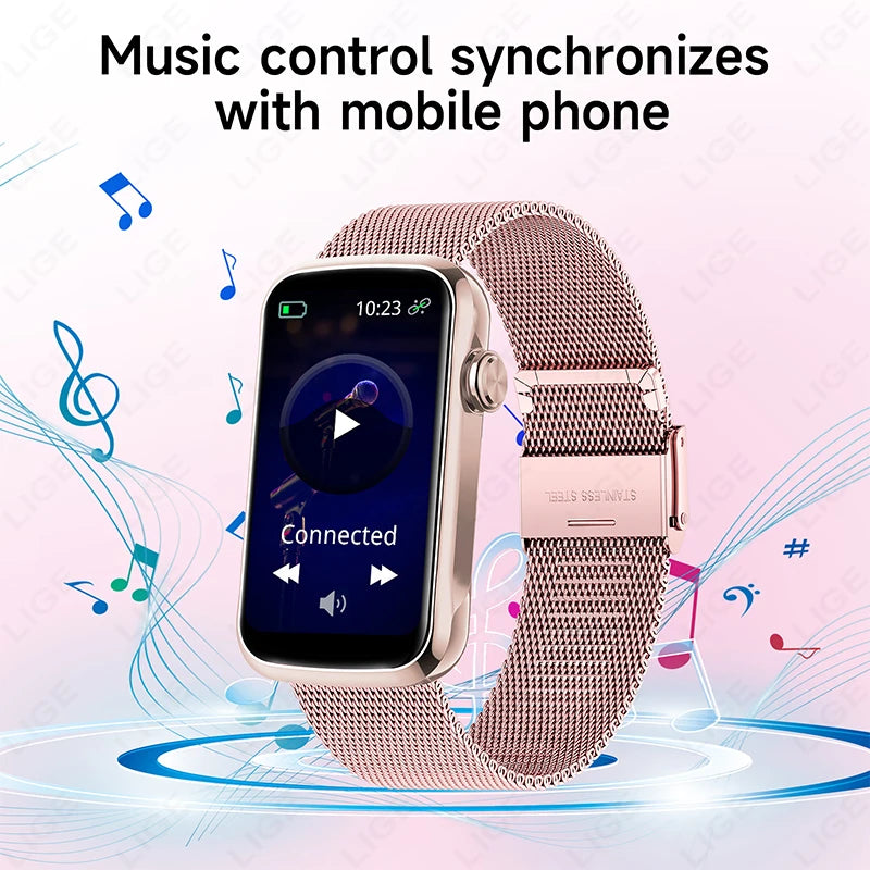 1.47'' Smart Bracelet Heart Rate Step Count Sport Fitness Health Monitor Waterproof Smartwatch